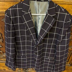 Steve Harvey Celebrity Edition Samson Windowpane Suit Jacket Sport Coat 44R